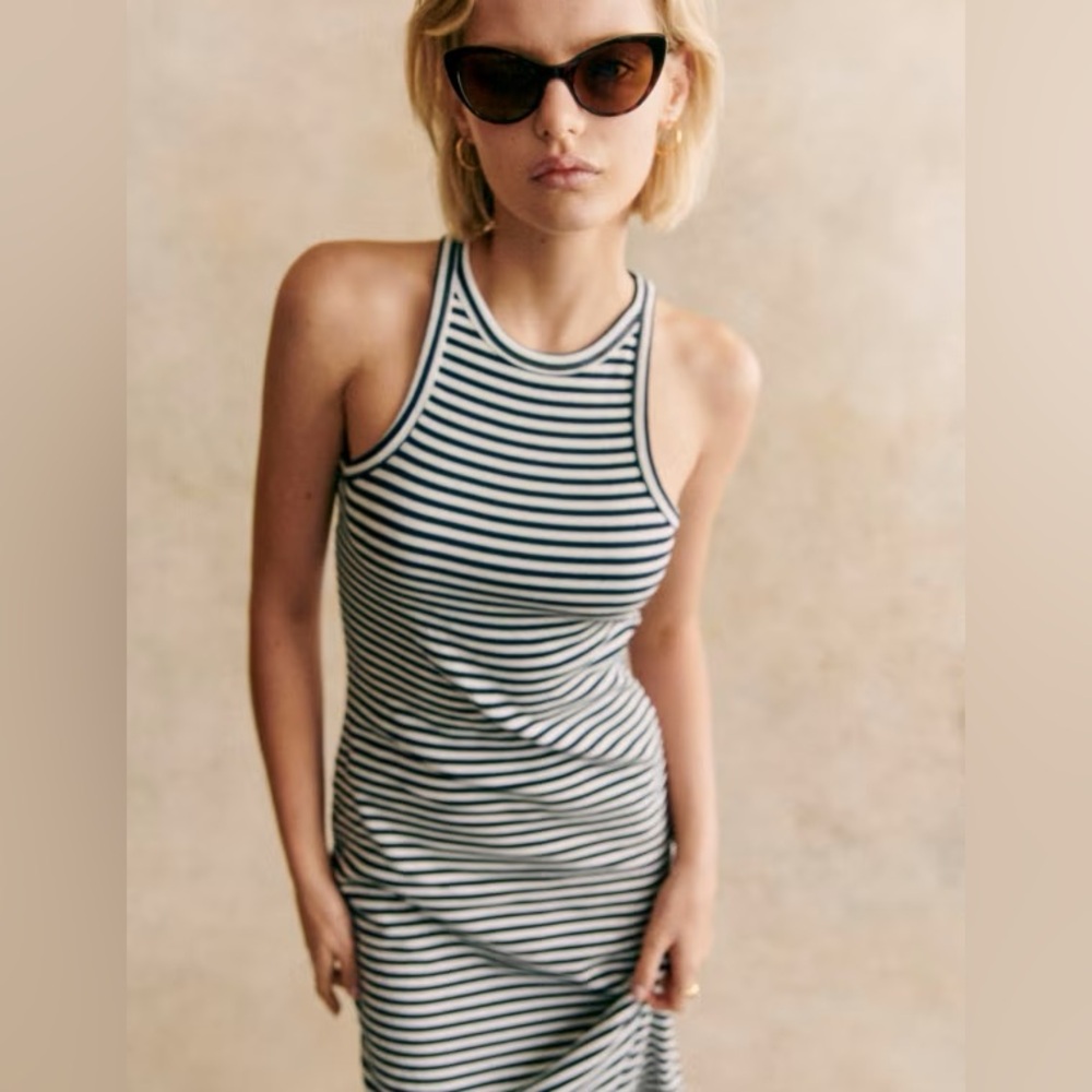 Sézane Erina Striped Sleeveless Dress